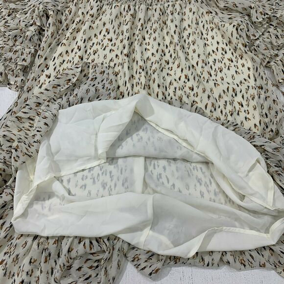 Fate Dress Womens S Small Off Shoulder Ruffle Tiered Mid Sleeves Waist Tie Boho - Picture 8 of 11